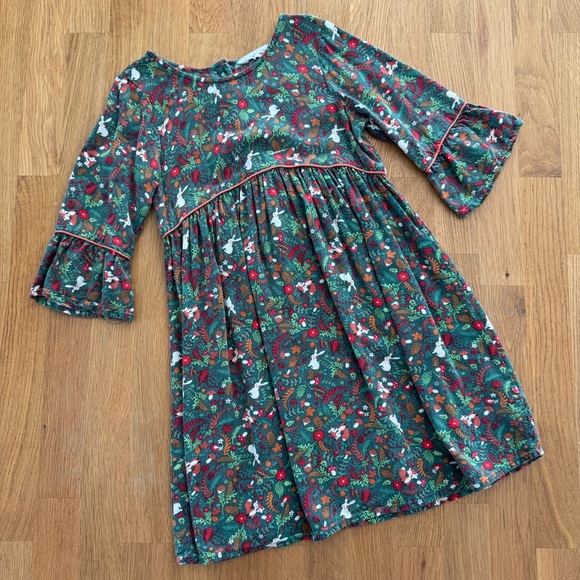 beebay Other - Beebay 7 Green Forest Friends Bell Sleeve Dress